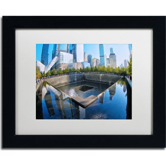 Trademark Fine Art "911 Memorial" Canvas Art by CATeyes, White Matte, Black Frame
