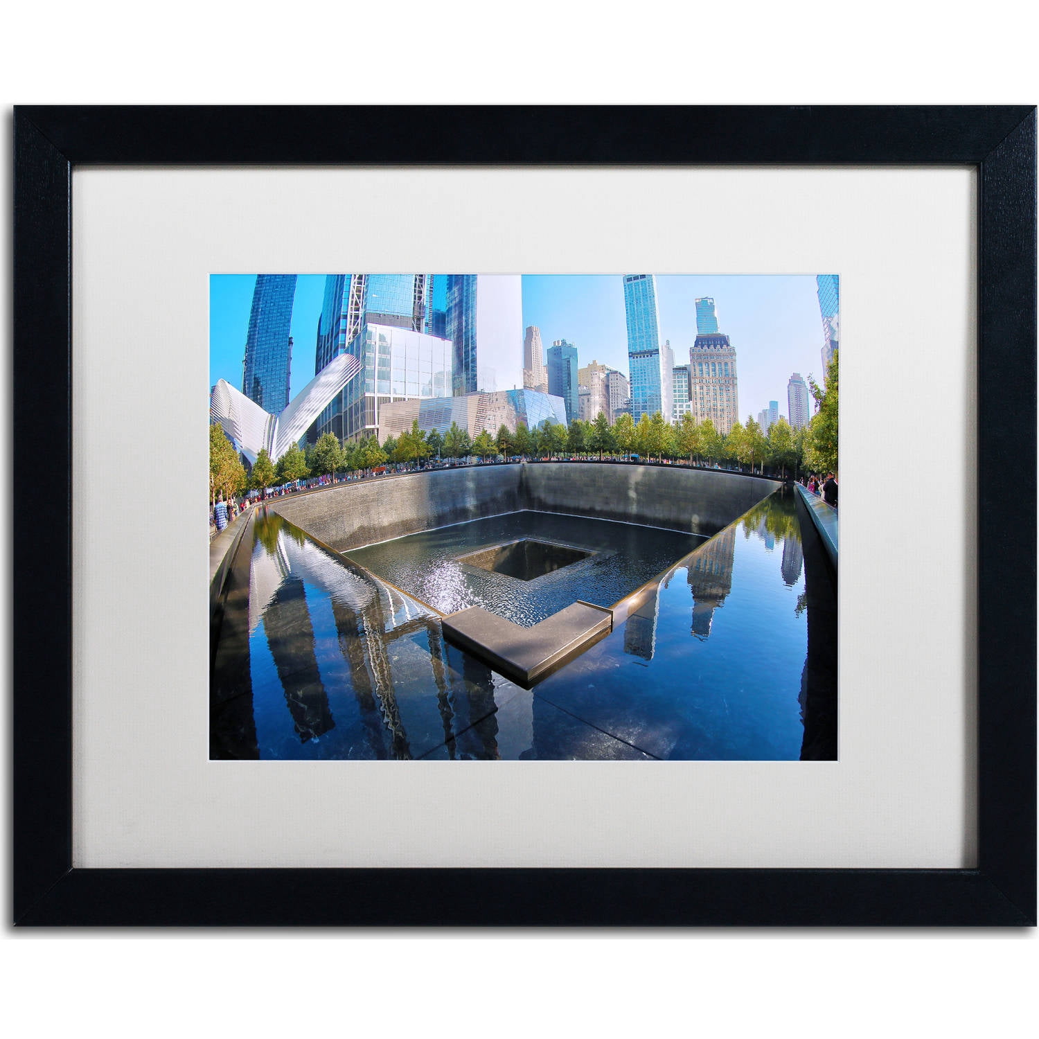 Trademark Fine Art "911 Memorial" Canvas Art by CATeyes, White Matte, Black Frame