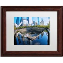 Trademark Fine Art "911 Memorial" Canvas Art by CATeyes, White Matte, Wood Frame