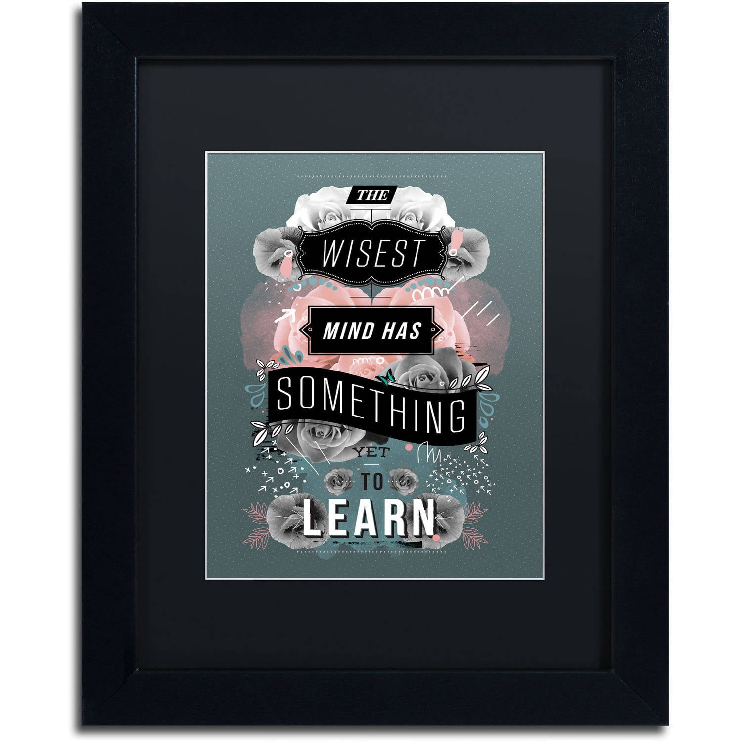 Trademark Fine Art "A Beautiful Mind" Canvas Art by Kavan & Co, Black Matte, Black Frame