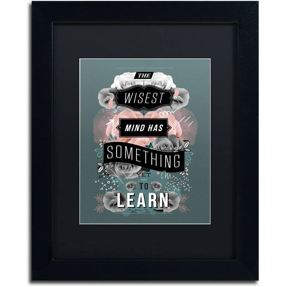 Trademark Fine Art "A Beautiful Mind" Canvas Art by Kavan & Co, Black Matte, Black Frame