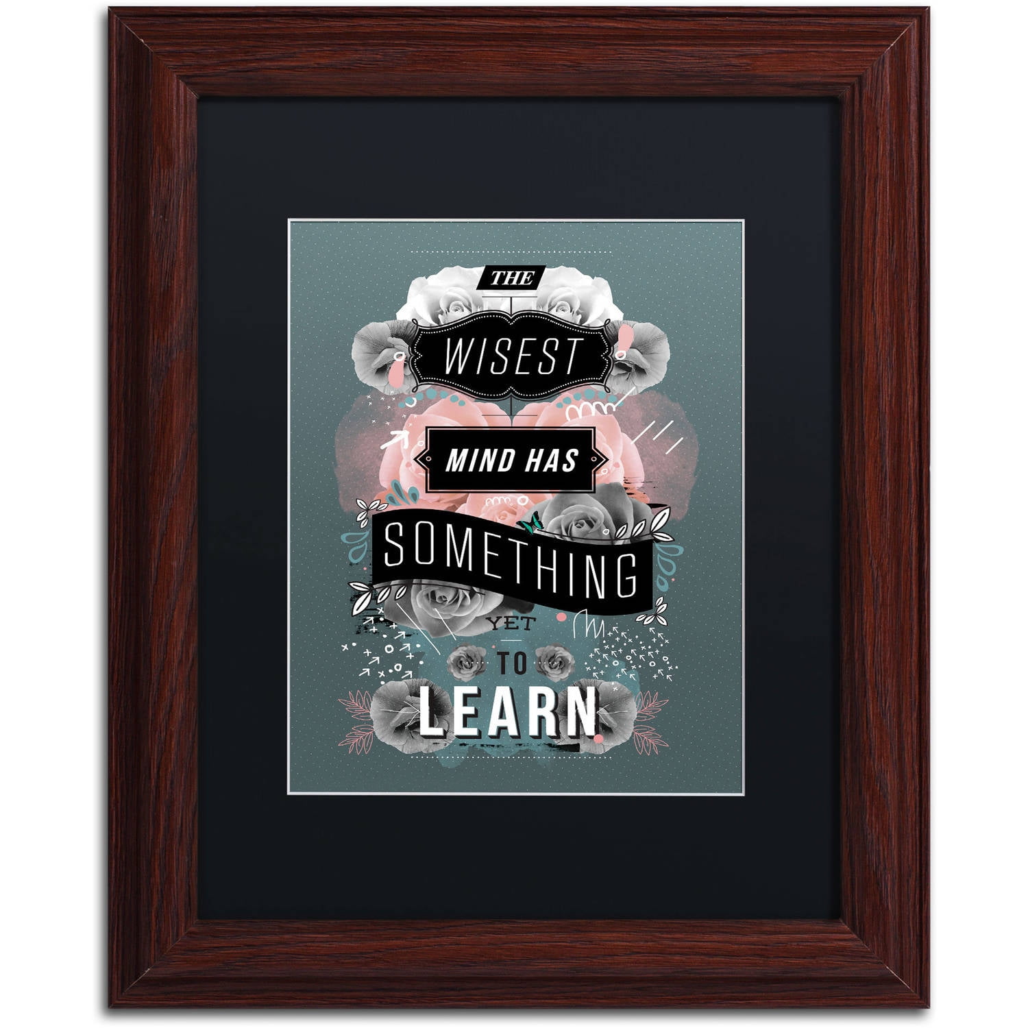 Trademark Fine Art "A Beautiful Mind" Canvas Art by Kavan & Co, Black Matte, Wood Frame