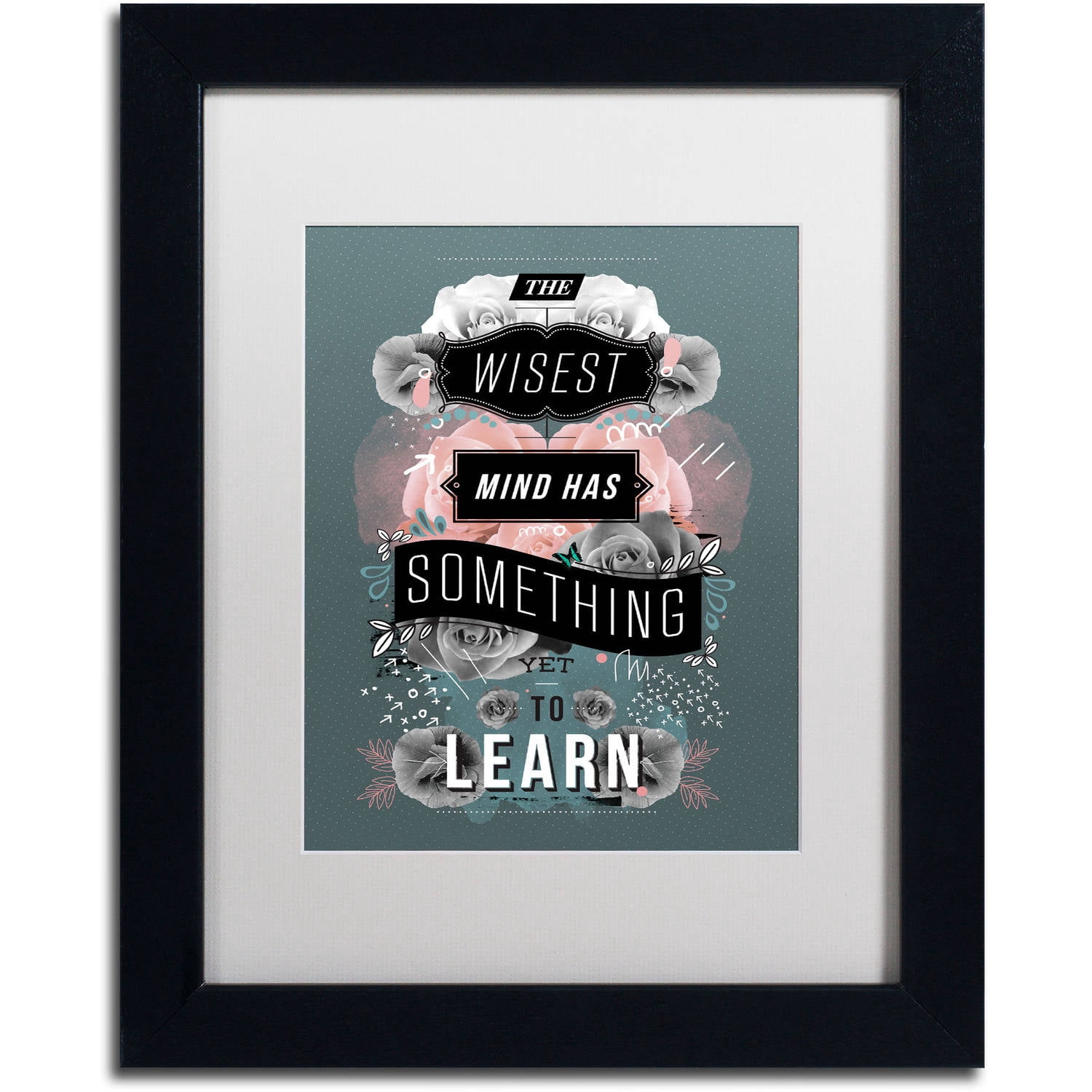 Trademark Fine Art "A Beautiful Mind" Canvas Art by Kavan & Co, White Matte, Black Frame