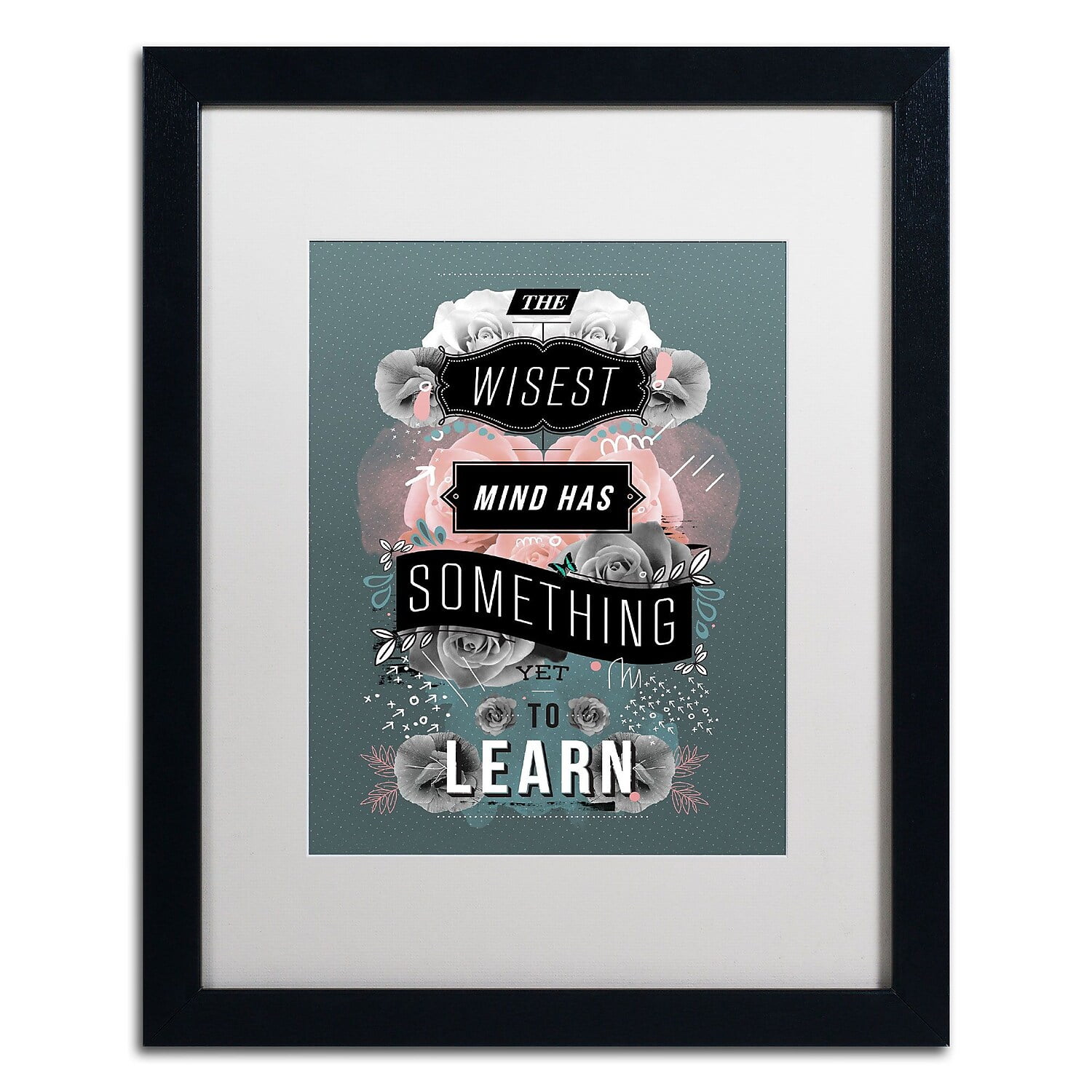 Trademark Fine Art "A Beautiful Mind" Canvas Art by Kavan & Co, White Matte, Black Frame