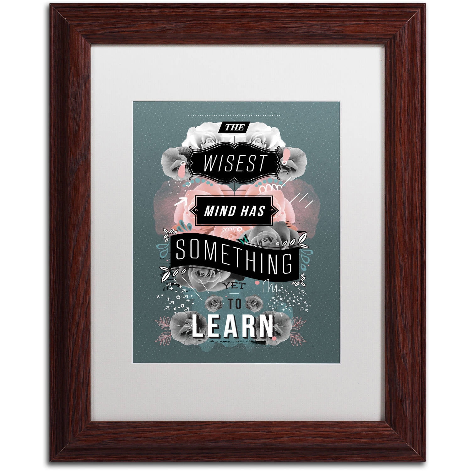 Trademark Fine Art "A Beautiful Mind" Canvas Art by Kavan & Co, White Matte, Wood Frame