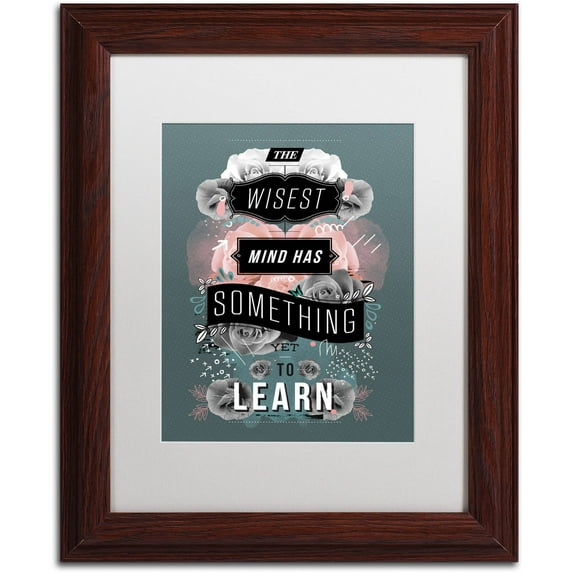 Trademark Fine Art "A Beautiful Mind" Canvas Art by Kavan & Co, White Matte, Wood Frame