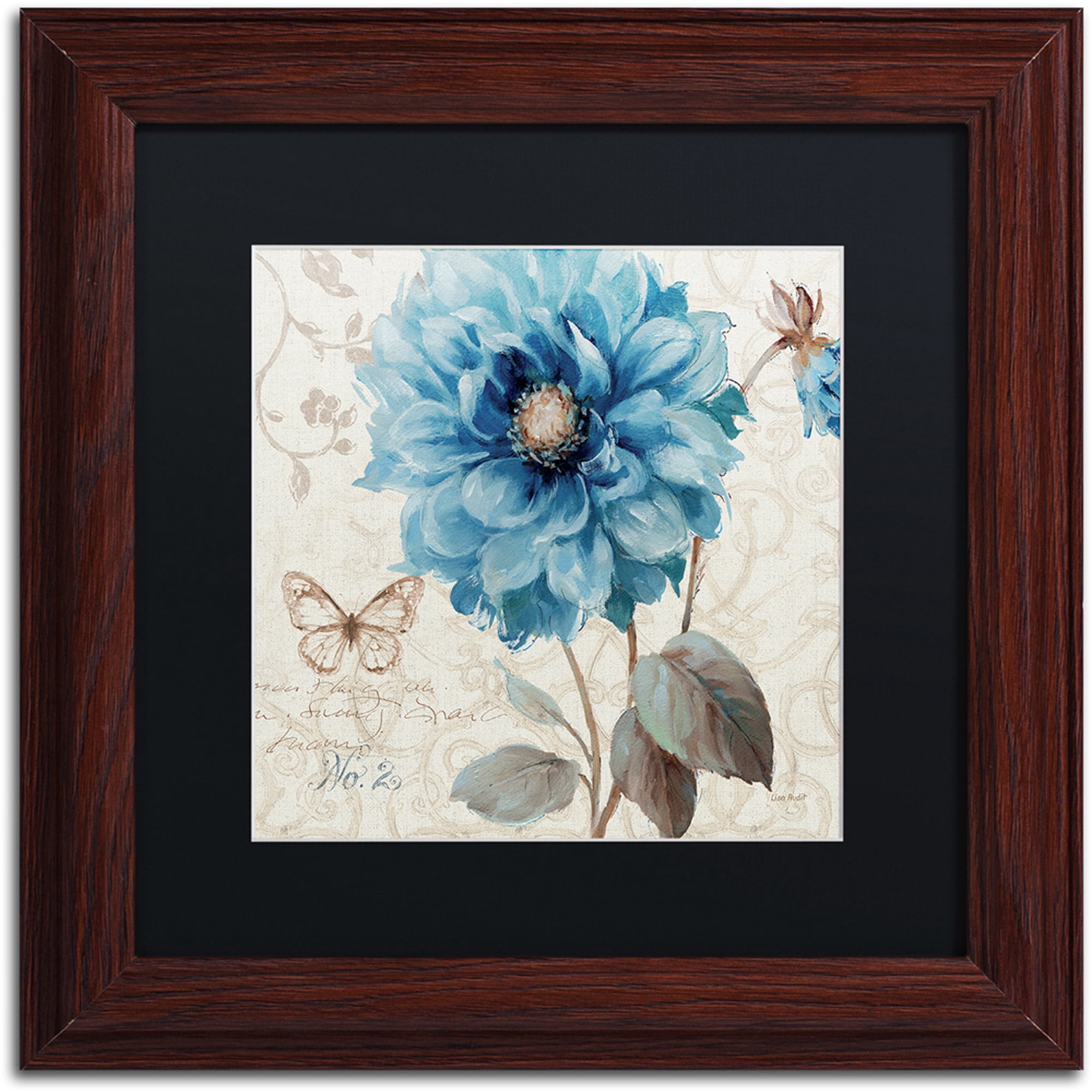Trademark Fine Art "A Blue Note II" Canvas Art by Lisa Audit, Black Matte, Wood Frame