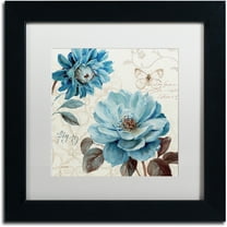 Trademark Fine Art "A Blue Note III" Canvas Art by Lisa Audit, White Matte, Black Frame