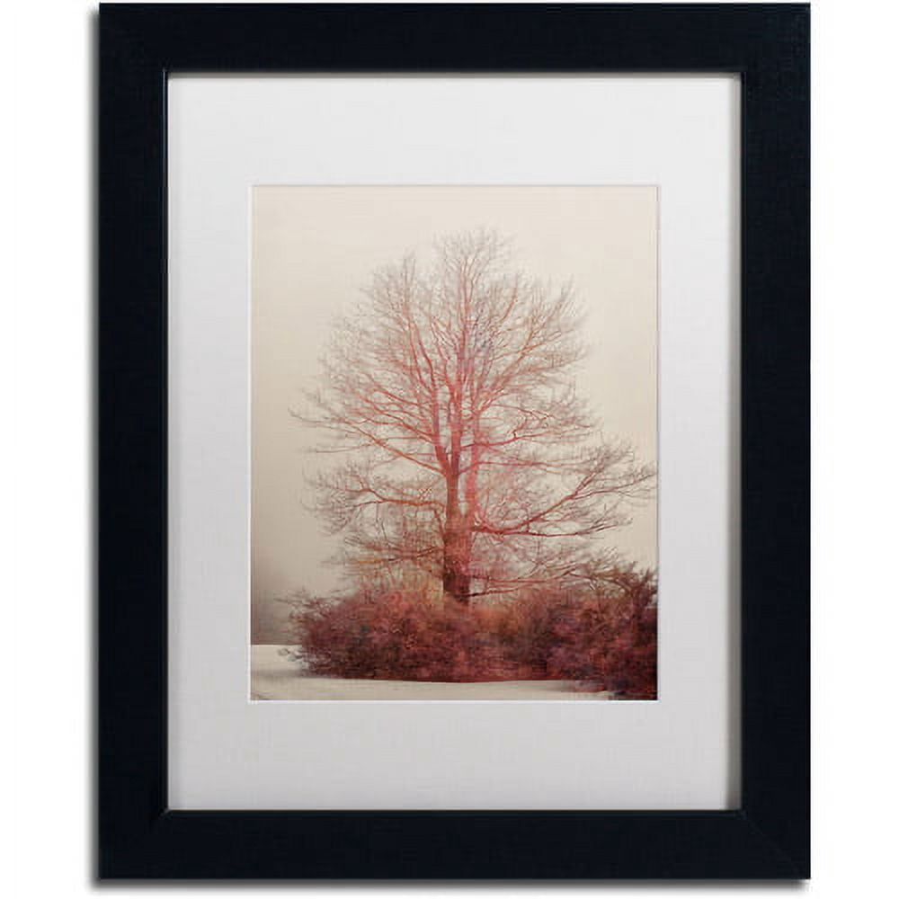 Trademark Fine Art "A-Blush in the Fog" Canvas Art by Lois Bryan, White Mat, Black Frame