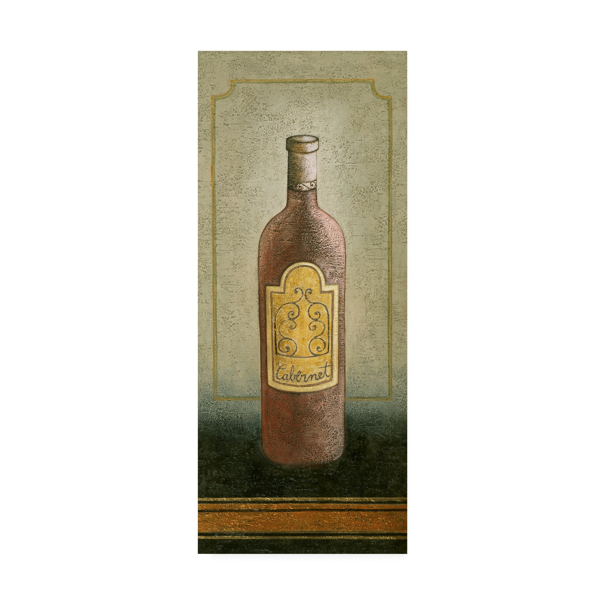 Trademark Fine Art 'A Bottle Of Cabernet Wine' Canvas Art by Pablo Esteban