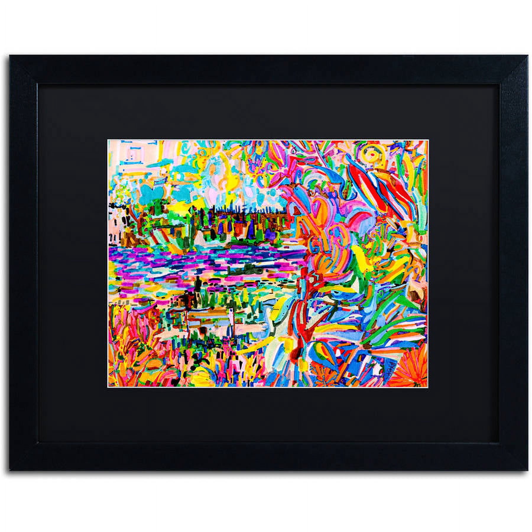 Trademark Fine Art "A Bouquet For Kitsilano" Canvas Art by Josh Byer, Black Matte, Black Frame