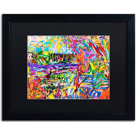 Trademark Fine Art "A Bouquet For Kitsilano" Canvas Art by Josh Byer, Black Matte, Black Frame