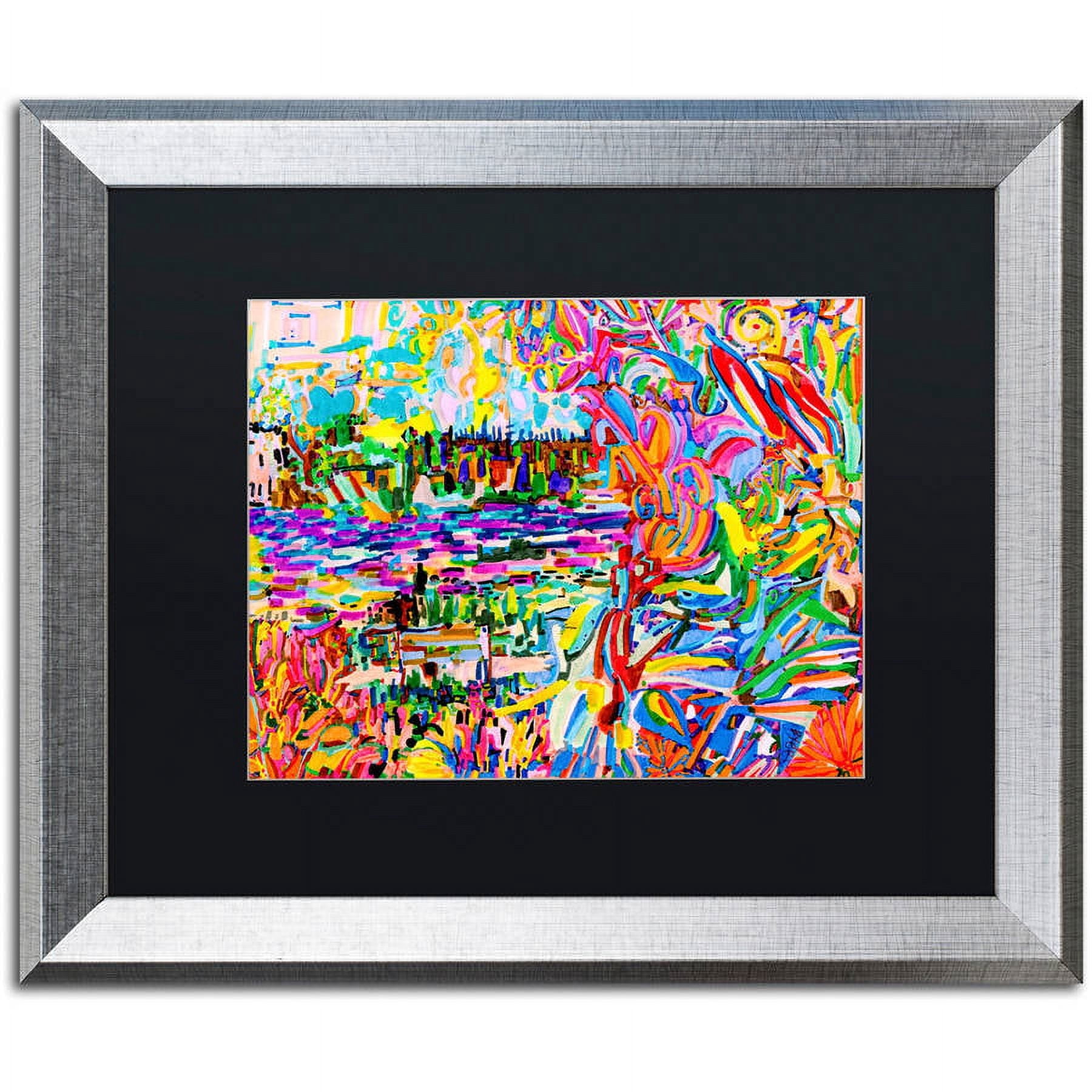 Trademark Fine Art "A Bouquet For Kitsilano" Canvas Art by Josh Byer, Black Matte, Silver Frame