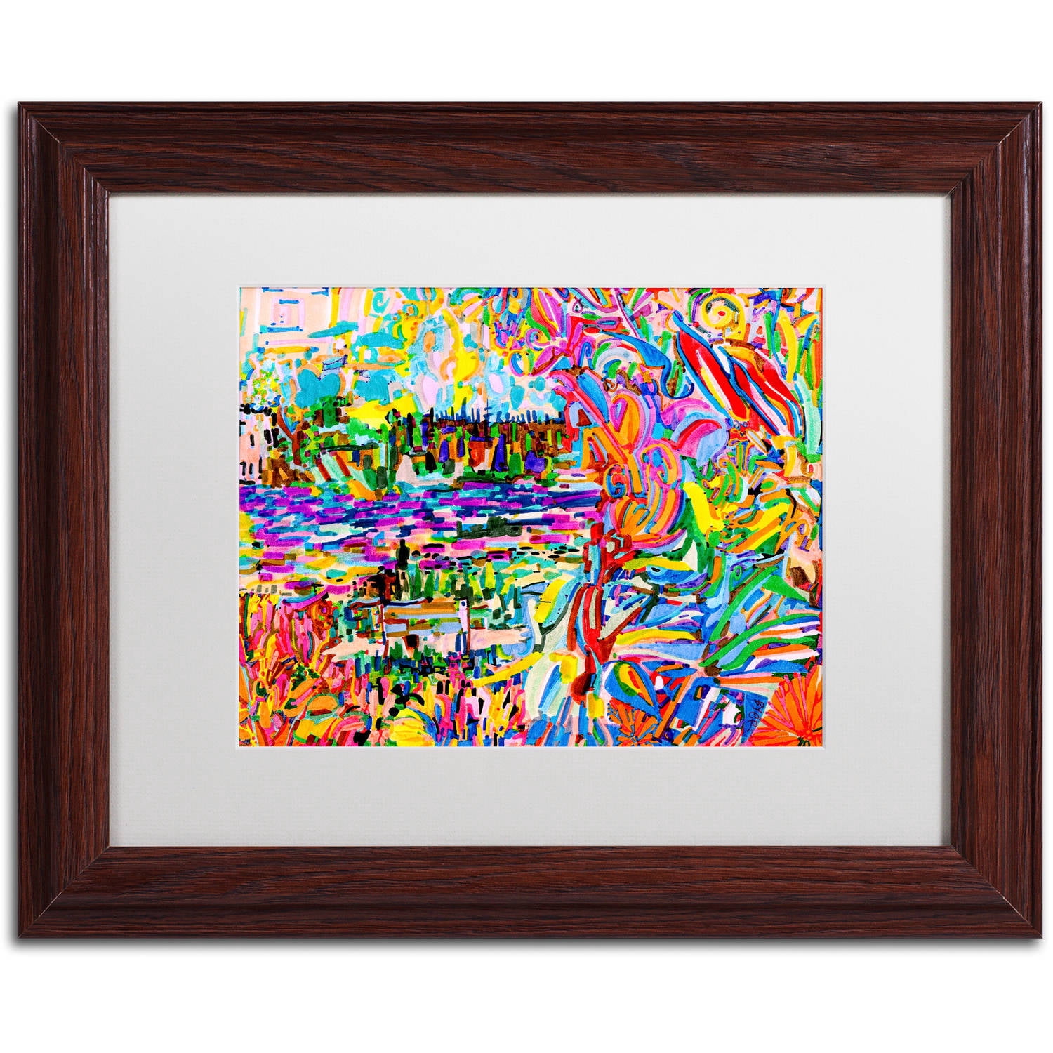 Trademark Fine Art "A Bouquet For Kitsilano" Canvas Art by Josh Byer, White Matte, Wood Frame