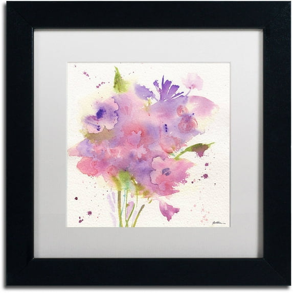 Trademark Fine Art 'A Bouquet for You' Canvas Art by Sheila Golden, White Matte, Black Frame