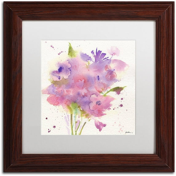 Trademark Fine Art 'A Bouquet for You' Canvas Art by Sheila Golden, White Matte, Wood Frame
