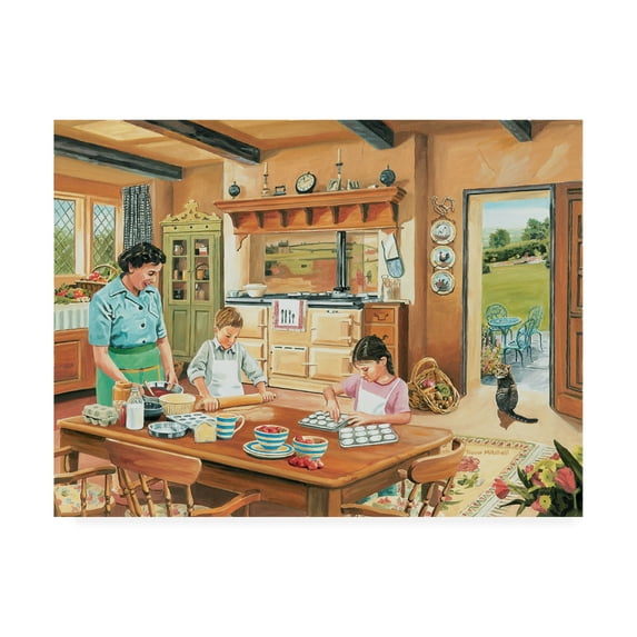 Trademark Fine Art 'A Cottage Kitchen' Canvas Art by Trevor Mitchell