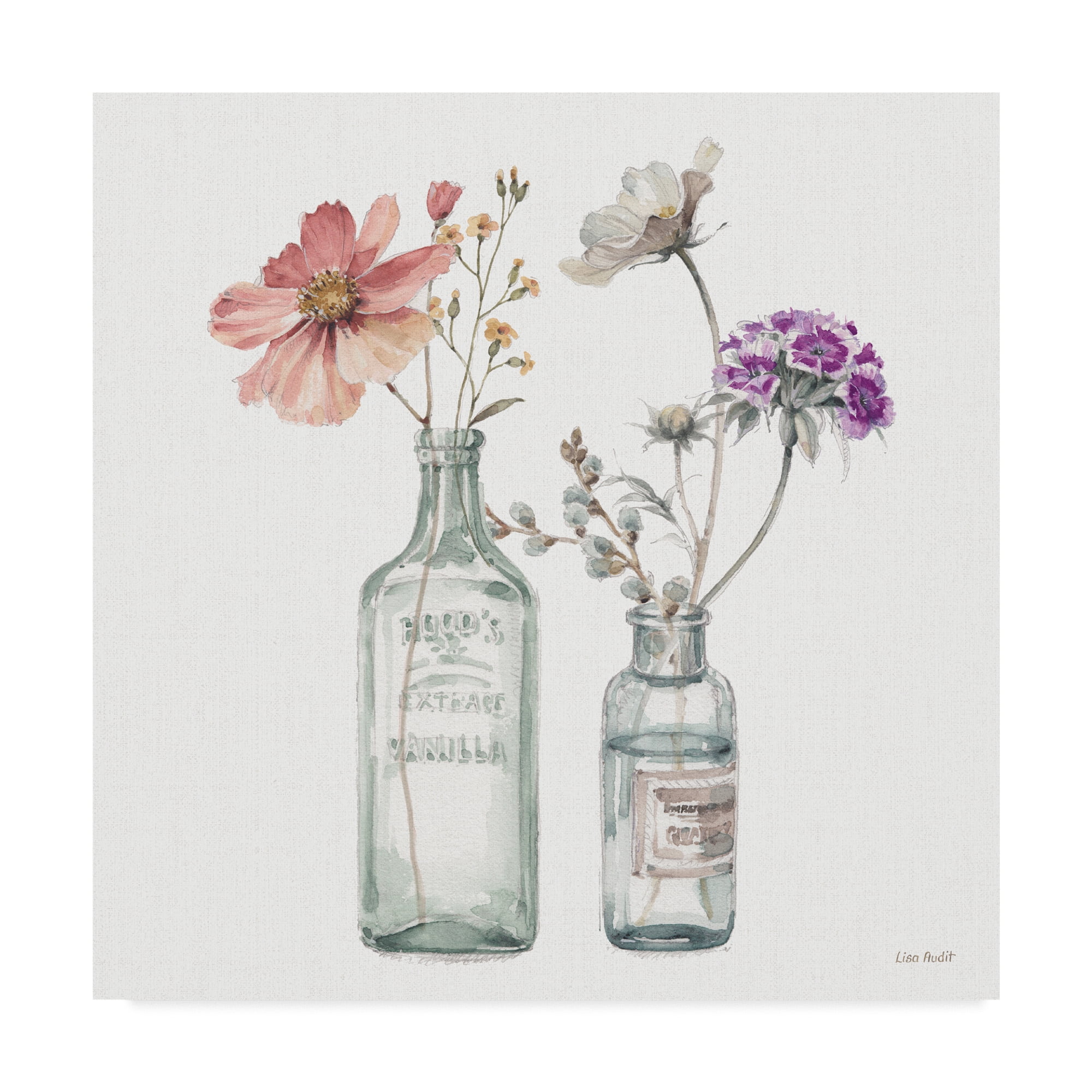 Trademark Fine Art 'A Country Weekend X v2 with Purple' Canvas Art by Lisa Audit