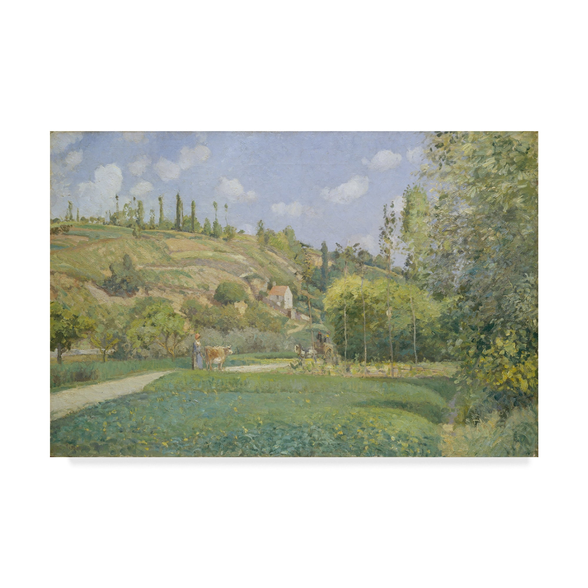 Trademark Fine Art 'A Cowherd At Valhermeil' Canvas Art by Camille Pissarro