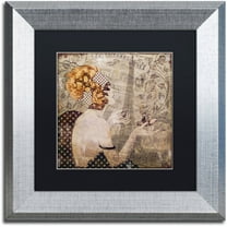 Trademark Fine Art "A Date With Paris" Canvas Art by Color Bakery Black Matte, Silver Frame