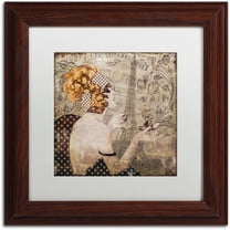 Trademark Fine Art "A Date With Paris" Canvas Art by Color Bakery White Matte, Wood Frame