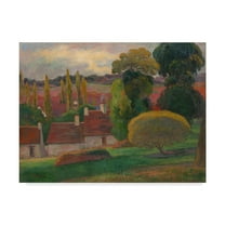 Trademark Fine Art 'A Farm In Brittany' Canvas Art by Paul Gauguin
