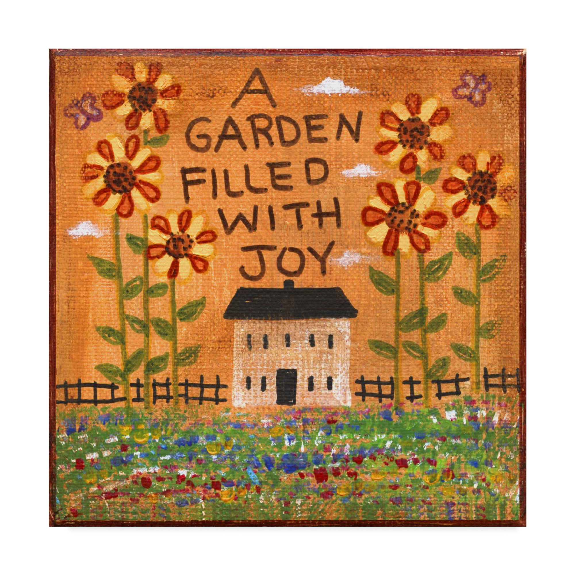 Trademark Fine Art 'A Garden Filled With Joy' Canvas Art by Cheryl Bartley