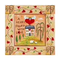 Trademark Fine Art 'A Heart Filled With Love' Canvas Art by Cheryl Bartley