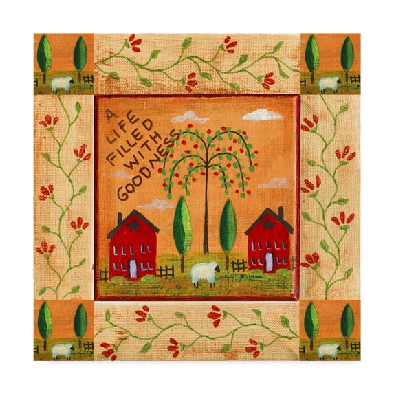 Trademark Fine Art 'A Life Filled With Goodness' Canvas Art by Cheryl Bartley
