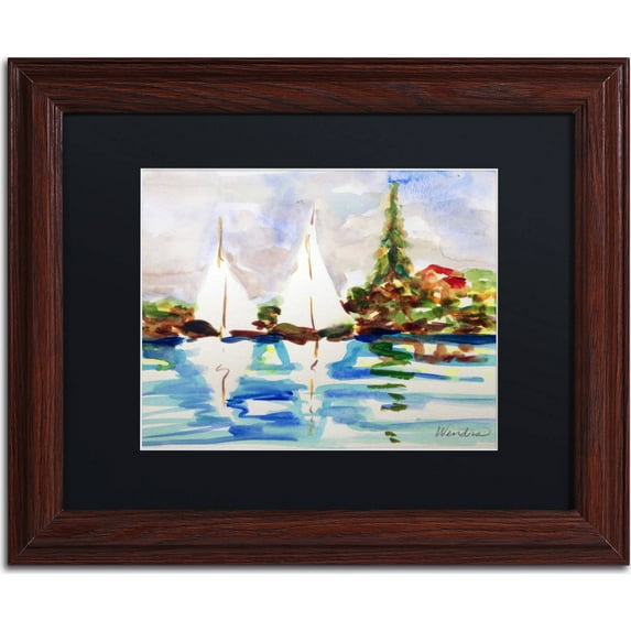 Trademark Fine Art "A Lovely Day" Canvas Art by Wendra, Black Matte, Wood Frame