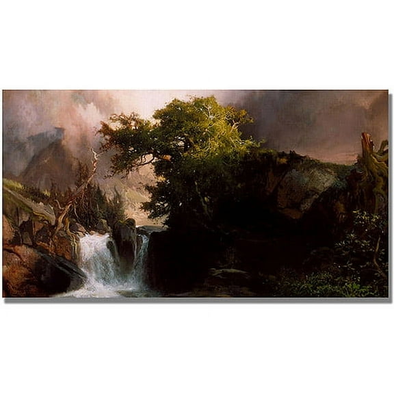 Trademark Fine Art "A Mountain Stream" Canvas Art by Thomas Moran