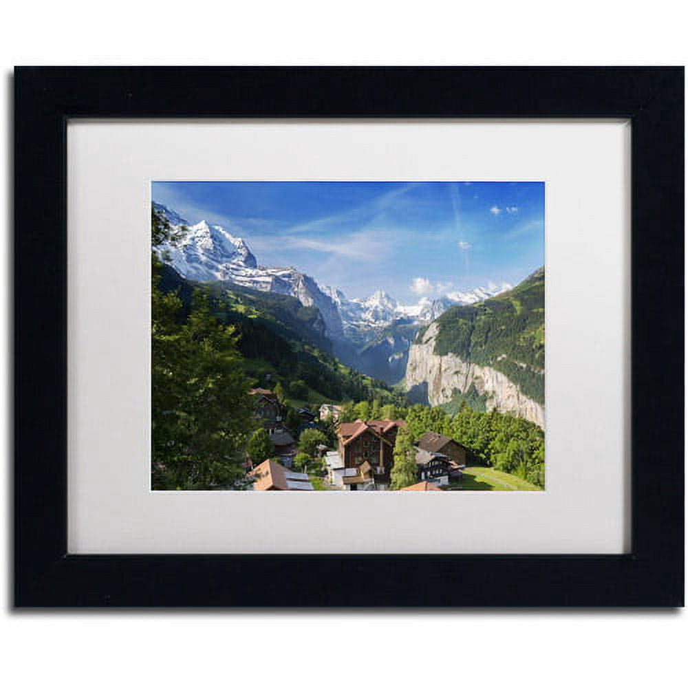 Trademark Fine Art "A New Day in the Swiss Alps" Canvas Art by Philippe Sainte-Laudy, White Matte, Black Frame