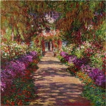 Trademark Fine Art "A Pathway in Monet's Garden" Canvas Art by Claude Monet