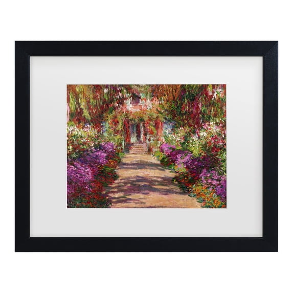 Trademark Fine Art 'A Pathway in Monet's Garden' Canvas Art by Claude Monet