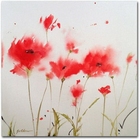 Trademark Fine Art "A Poppy Moment" Canvas Art by Sheila Golden