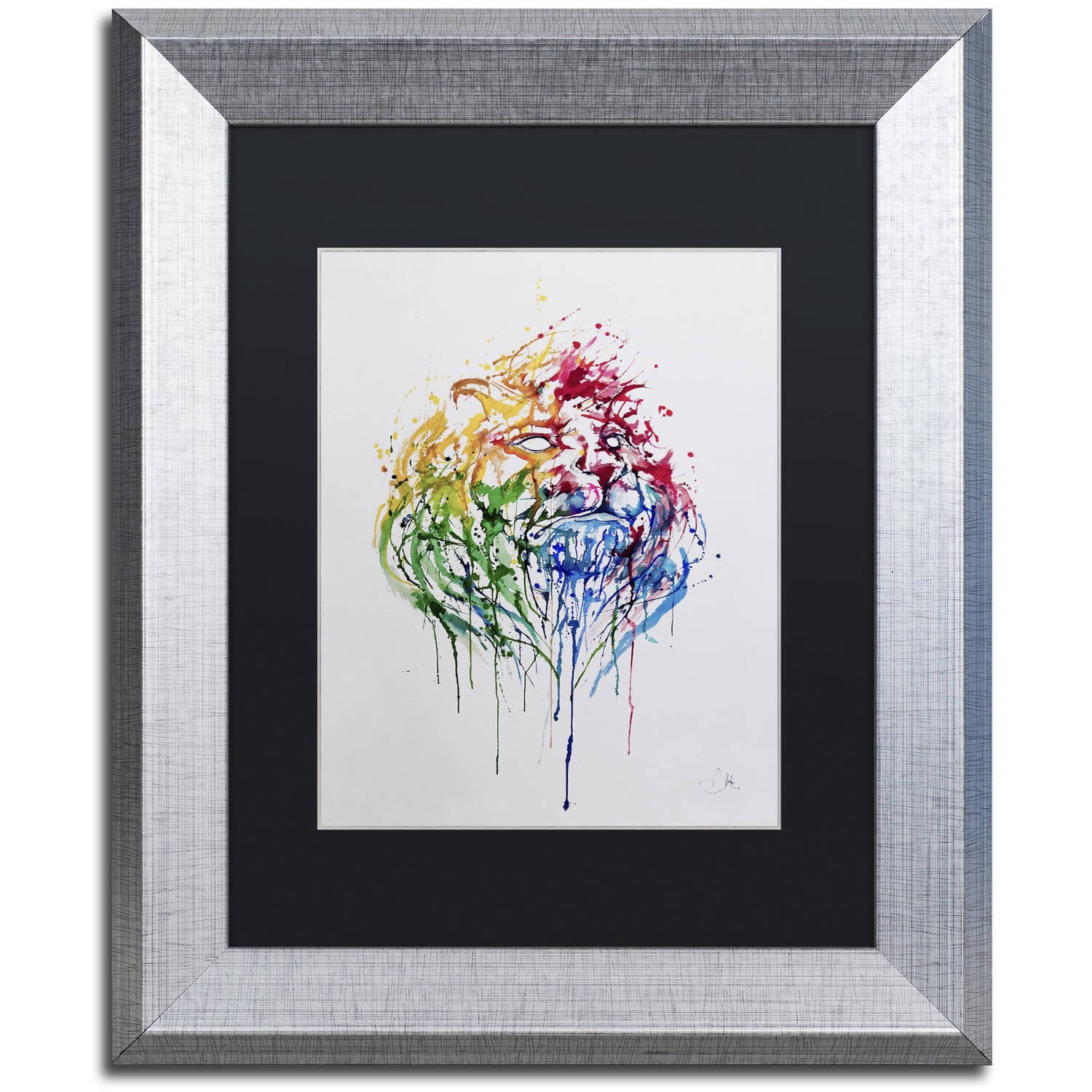 Trademark Fine Art 'A Portrait of Hong Kong' Canvas Art by Marc Allante, Black Matte, Silver Frame