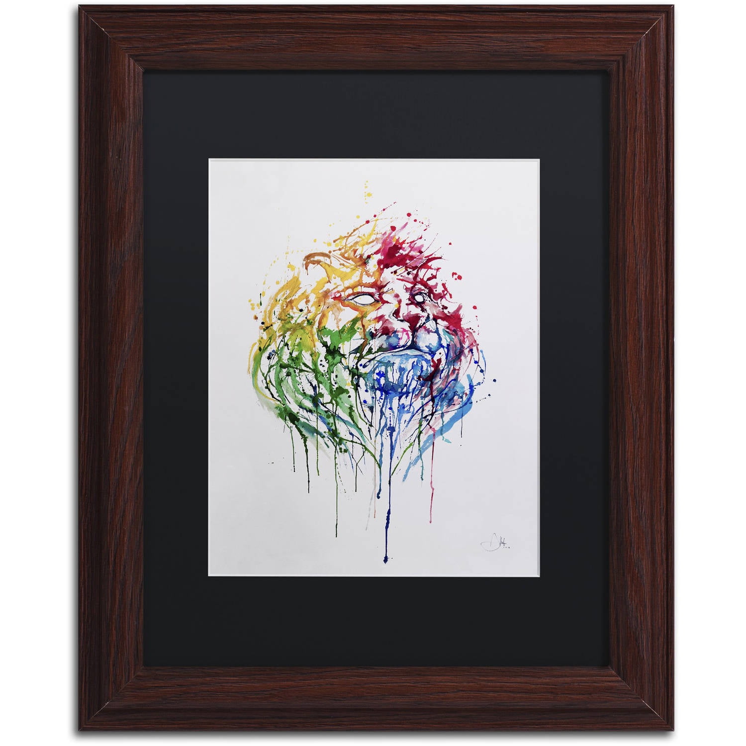 Trademark Fine Art 'A Portrait of Hong Kong' Canvas Art by Marc Allante, Black Matte, Wood Frame
