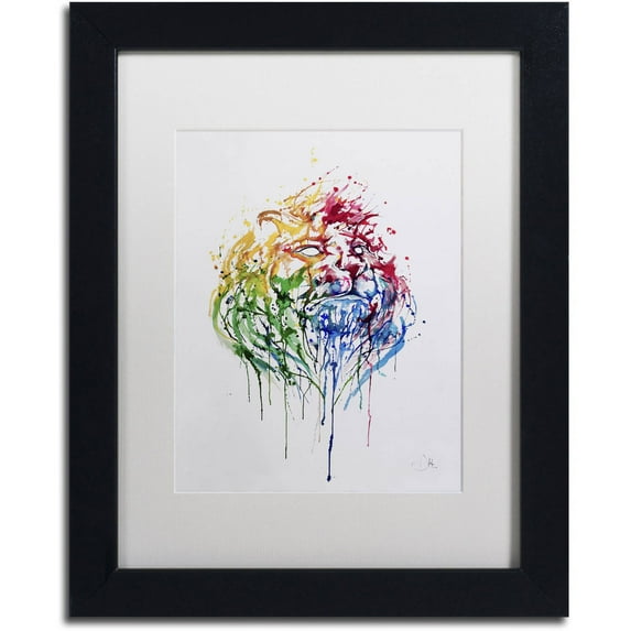 Trademark Fine Art 'A Portrait of Hong Kong' Canvas Art by Marc Allante, White Matte, Black Frame