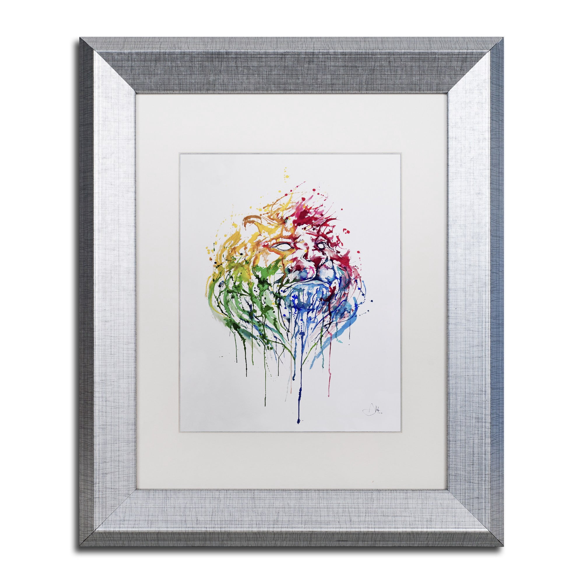 Trademark Fine Art 'A Portrait of Hong Kong' Canvas Art by Marc Allante, White Matte, Silver Frame