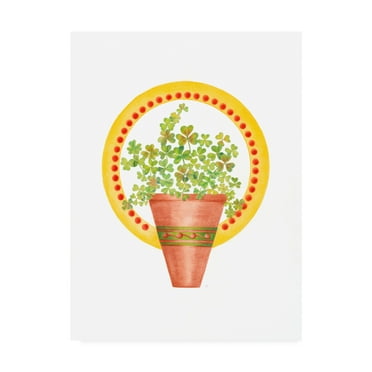 Trademark Fine Art 'A Pot O Shamrocks' Canvas Art by Deborah Kopka