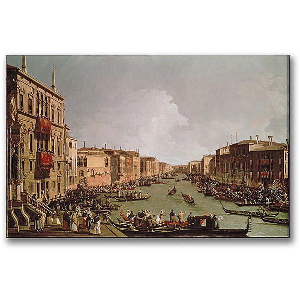 Trademark Fine Art "A Regatta On The Grand Canal" Canvas Wall Art by Canatello