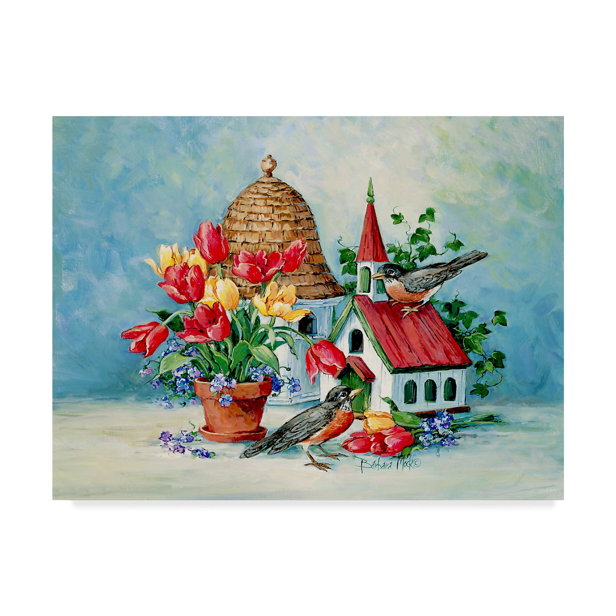 Trademark Fine Art 'A Robins Home' Canvas Art by Barbara Mock