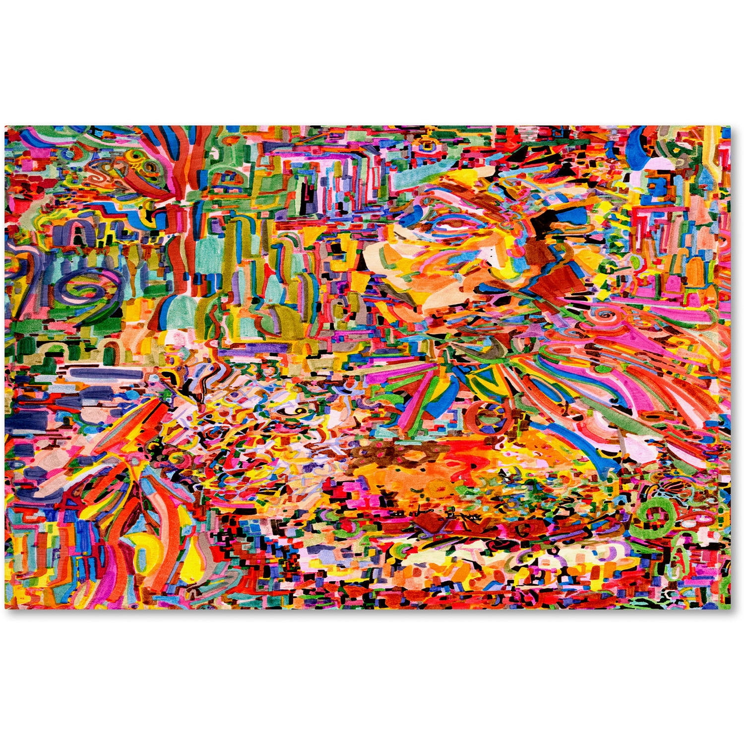 Trademark Fine Art "A Robot Imagines A Hamburger" Canvas Art by Josh Byer