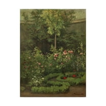 Trademark Fine Art 'A Rose Garden' Canvas Art by Camille Pissarro