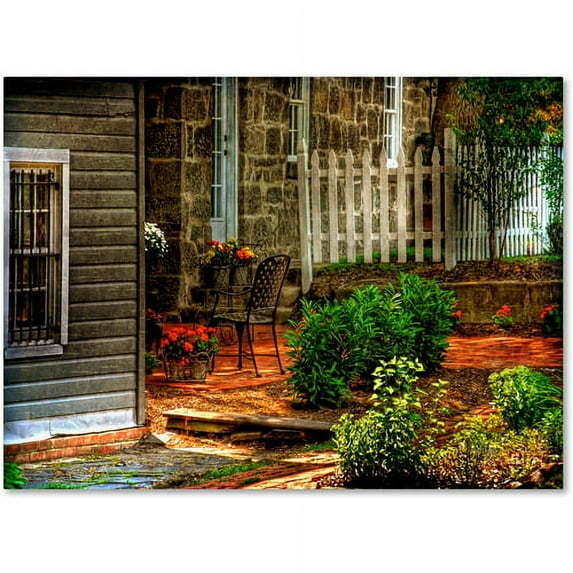 Trademark Fine Art "A Seat In the Shade" Canvas Art by Lois Bryan