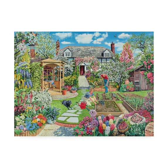Trademark Fine Art 'A Spring Garden' Canvas Art by Trevor Mitchell