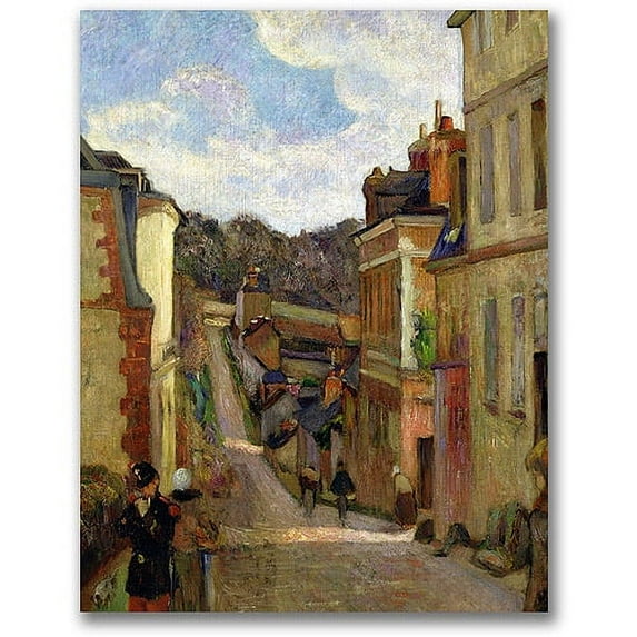 Trademark Fine Art "A Suburban Street" Canvas Wall Art by Paul Gauguin