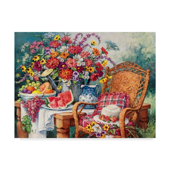 Trademark Fine Art 'A Summers Picnic' Canvas Art by Barbara Mock