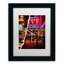 Trademark Fine Art "A Theater Tonight" Canvas Art by Philippe Hugonnard White Mat, Black Frame