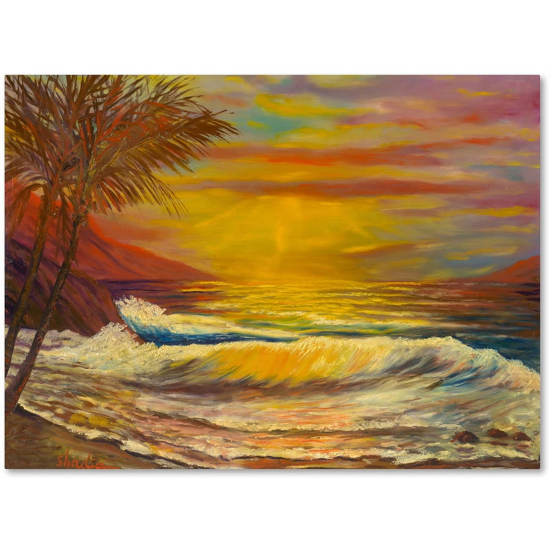 Trademark Fine Art "A Tropical Lagoon" Canvas Art by Manor Shadian